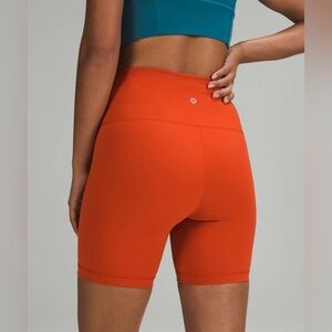 Lululemon Size 8 Wunder Train High-Rise Short 6" Canyon Orange 🍊 Gym Yoga Run